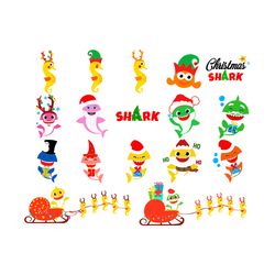 christmas shark svg cut files ho ho ho svg shark clipart santa shark svg cutting files cut file chistmas sharks svg