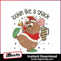 lookin like a snack gus gus cinderella christmas svg file