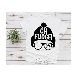 oh fudge svg, merry christmas svg, christmas story svg, you'll shoot your eye out svg, funny christmas svg, christmas kids cut file svg,