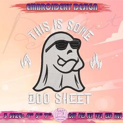 this is some boo sheet embroidery design, ghost embroidery, spooky embroidery, halloween embroidery, machine embroidery designs