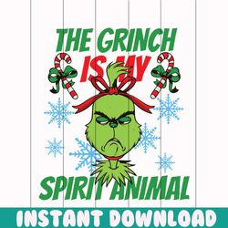 the grinch is my spirit animal merry christmas svg file