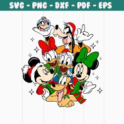 mickey and friends christmas magic kingdom xmas svg file