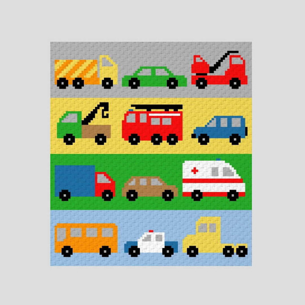crochet-C2C-street-cars-graphgan-blanket-5
