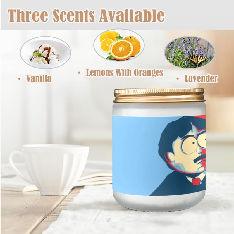 Randy Marsh Candle, Soy Wax, Scented, Frosted Glass Candle Cup - Large Size.png