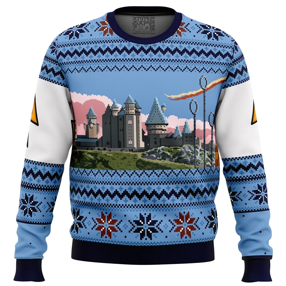 Harry Potter Retro Hogwarts All Over Print Ugly Hoodie 3D Zip Hoodie 3D Ugly Christmas Sweater 3D Fleece Hoodie