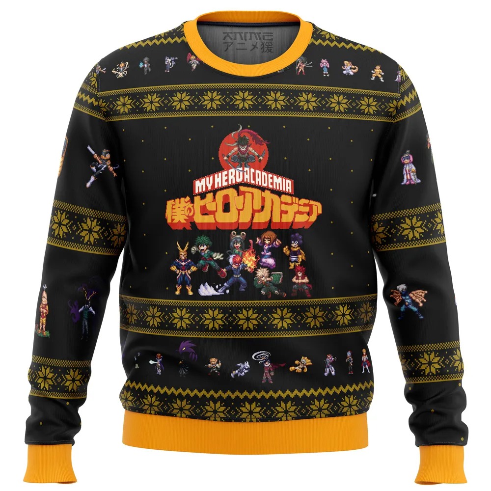 My Hero Academia Boku All Over Print Ugly Hoodie 3D Zip Hoodie 3D Ugly Christmas Sweater 3D Fleece Hoodie