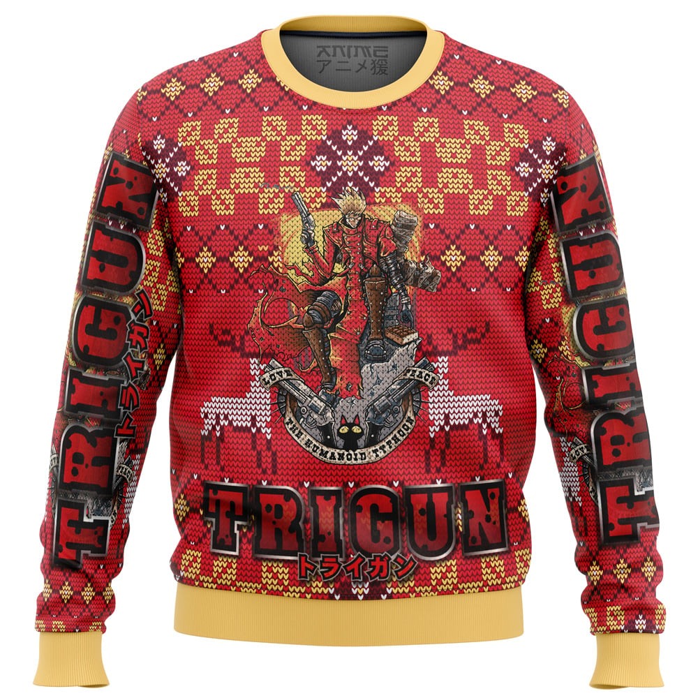 Trigun All Over Print Ugly Hoodie 3D Zip Hoodie 3D Ugly Christmas Sweater 3D Fleece Hoodie