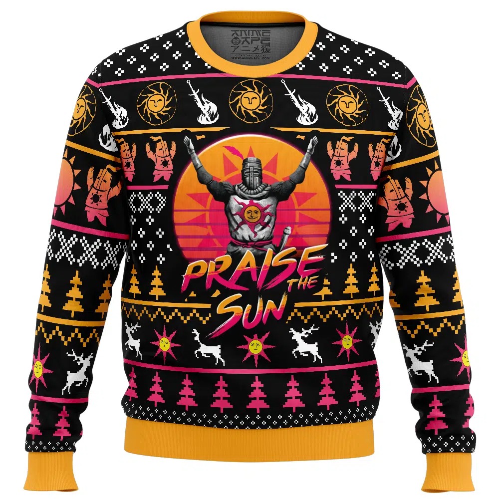 Christmas Solaire Dark Souls All Over Print Ugly Hoodie 3D Zip Hoodie 3D Ugly Christmas Sweater 3D Fleece Hoodie