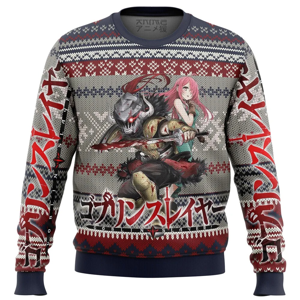 Goblin Slayer All Over Print Ugly Hoodie 3D Zip Hoodie 3D Ugly Christmas Sweater 3D Fleece Hoodie