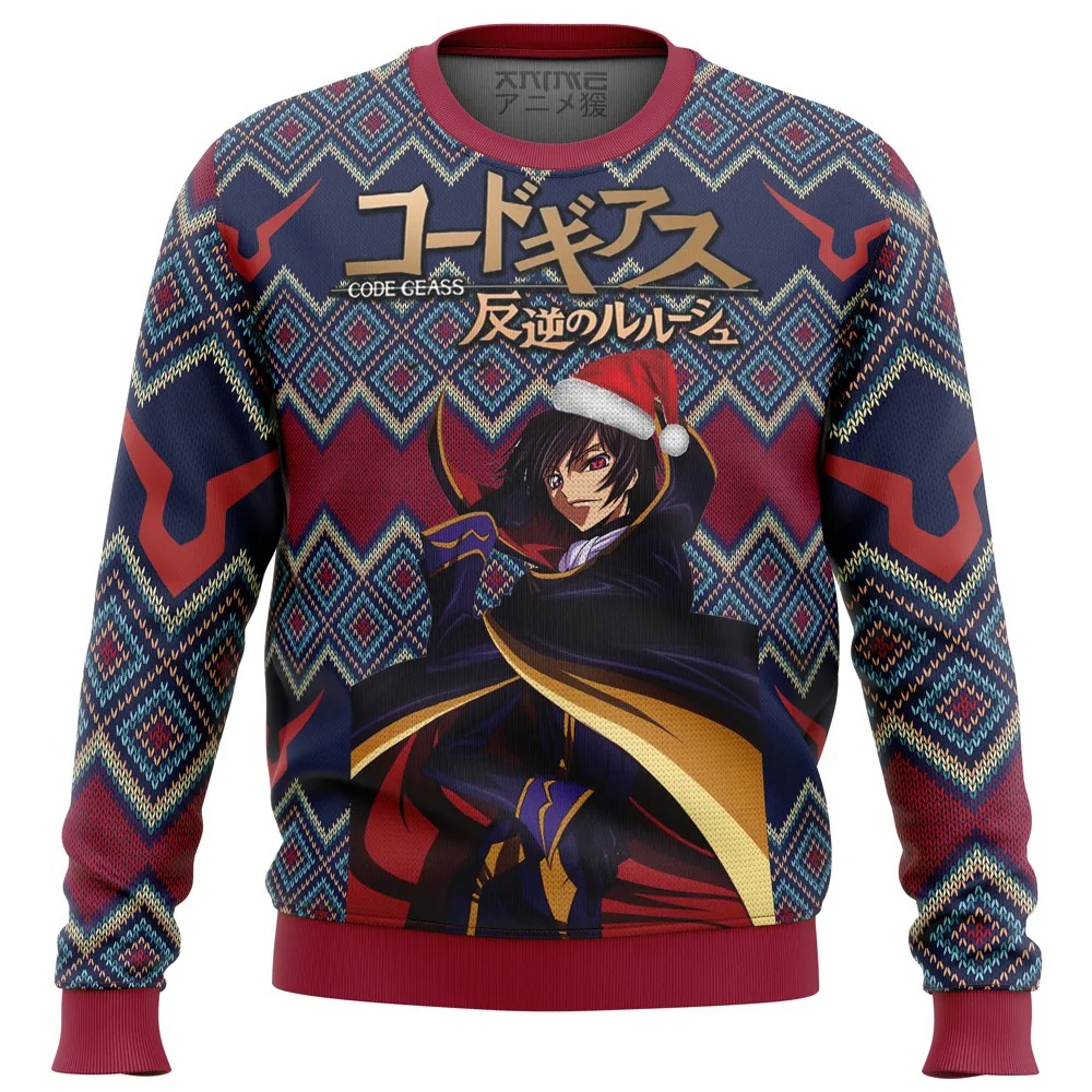 Code Geass All Over Print Ugly Hoodie 3D Zip Hoodie 3D Ugly Christmas Sweater 3D Fleece Hoodie