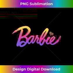 barbie pink gradient logo long sl - sublimation-optimized png file - elevate your style with intricate details