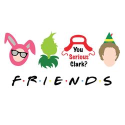 christmas friends svg, christmas movie characters svg, christmas movie clipart, christmas logo svg, instant download