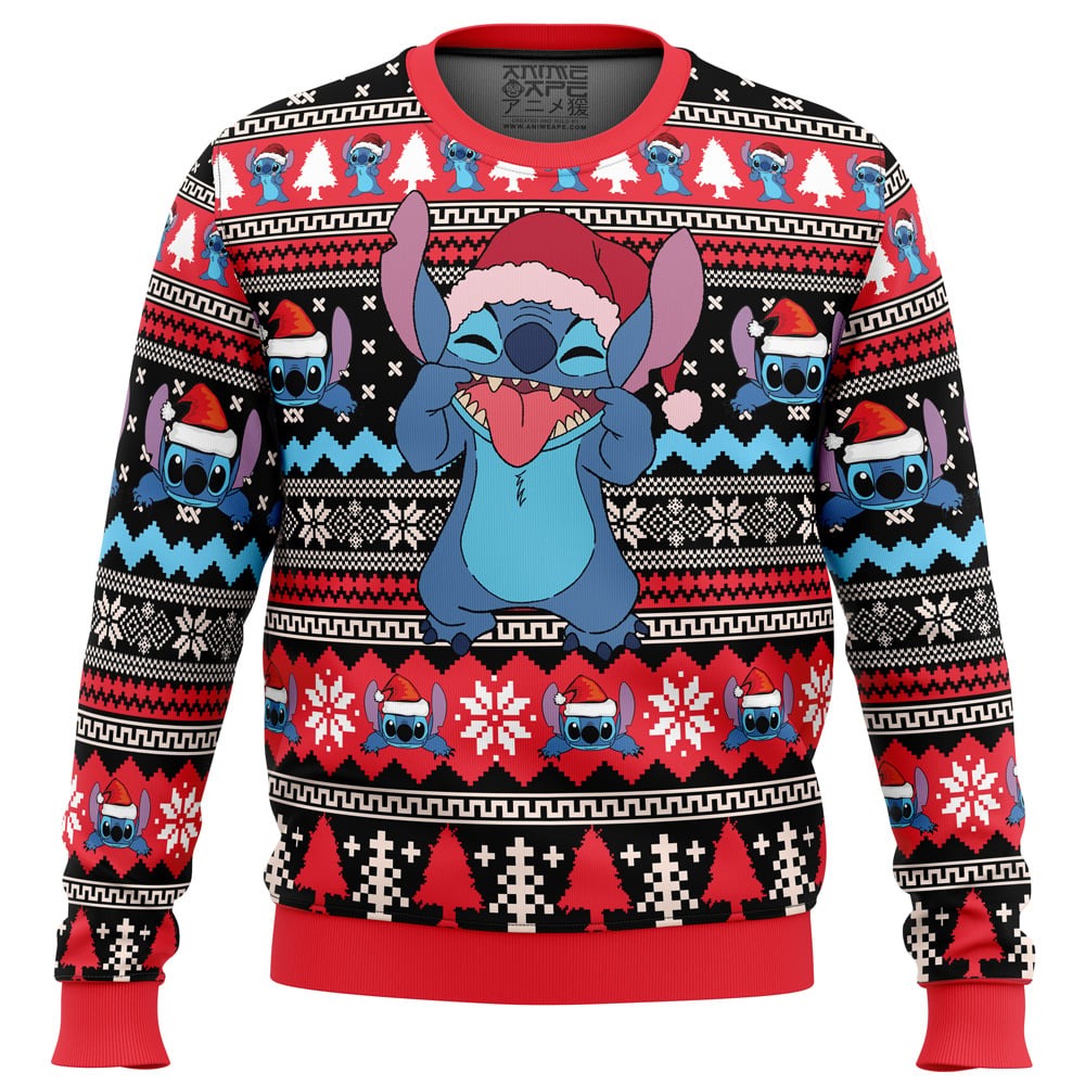 Lilo and Stitch All Over Print Ugly Hoodie 3D Zip Hoodie 3D Ugly Christmas Sweater 3D Fleece Hoodie