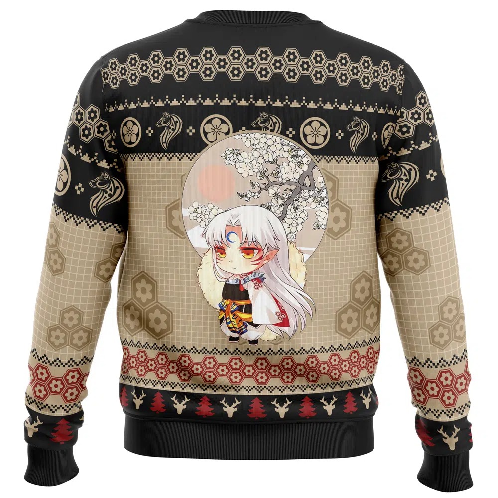 Chibi Seshomaru Inuyasha All Over Print Ugly Hoodie 3D Zip Hoodie 3D Ugly Christmas Sweater 3D Fleece Hoodie