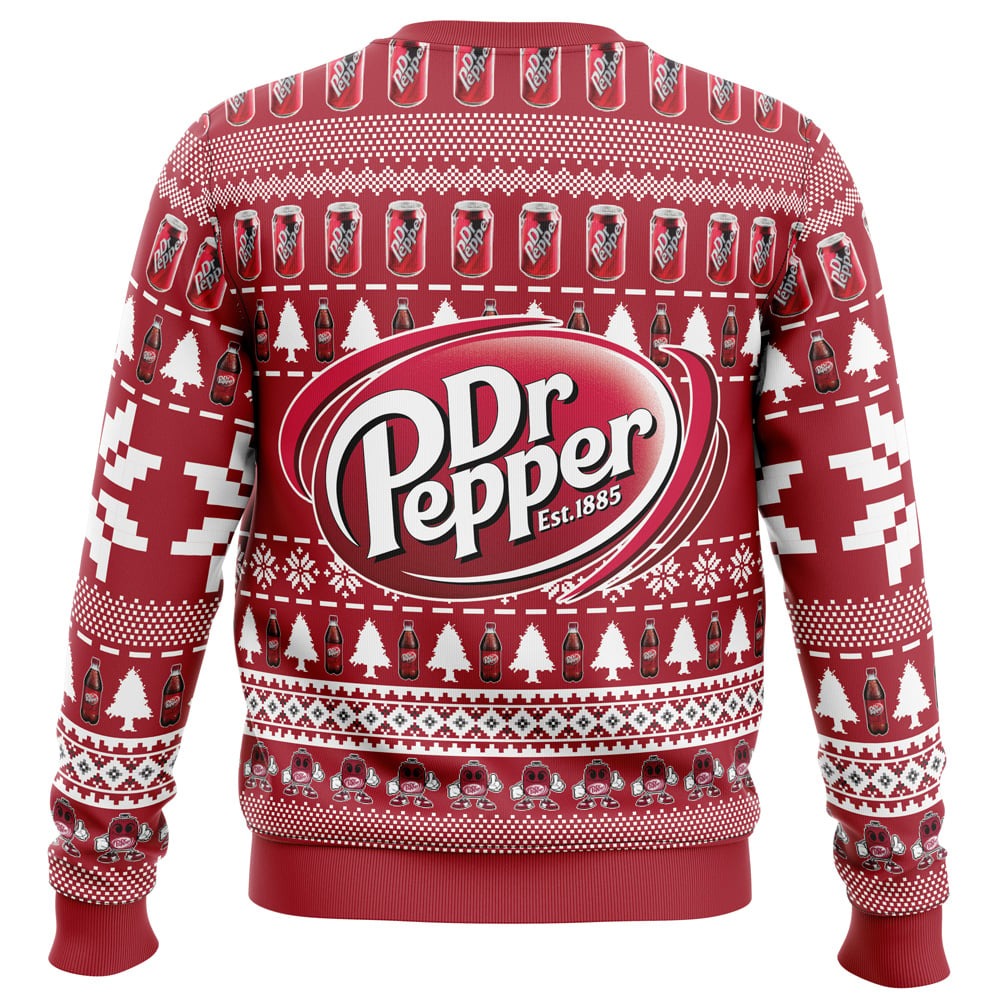 Dr. Pepper All Over Print Ugly Hoodie 3D Zip Hoodie 3D Ugly Christmas Sweater 3D Fleece Hoodie