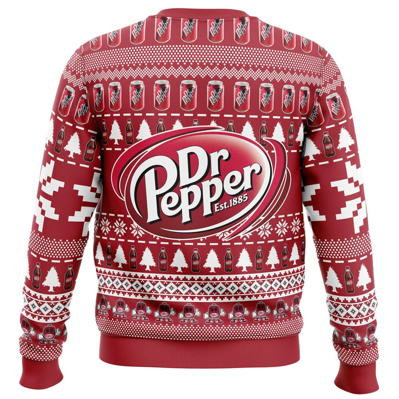 Dr. Pepper All Over Print Ugly Hoodie 3D Zip Hoodie 3D Ugly Christmas Sweater 3D Fleece Hoodie