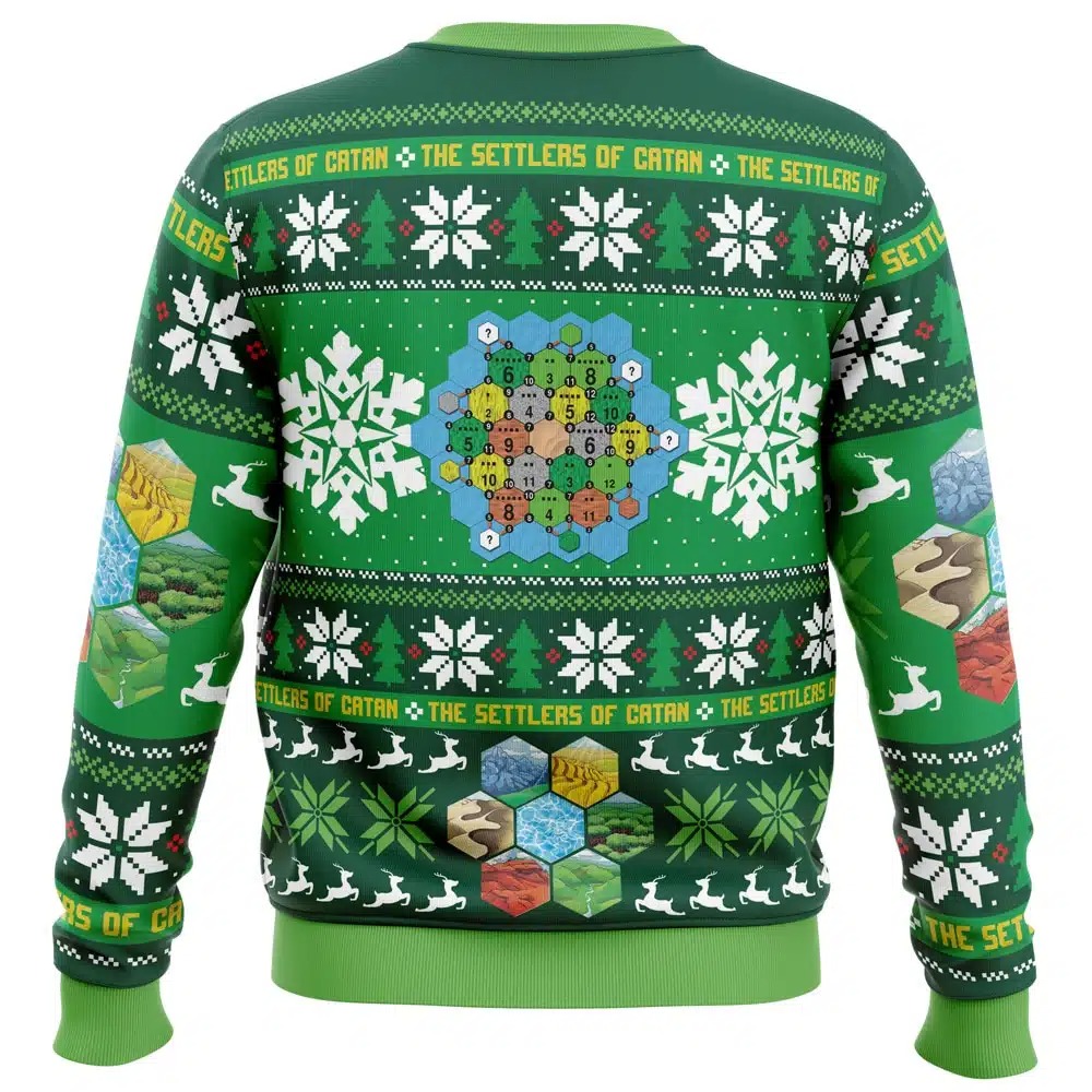 Christmas Settlers of Catan Board Games Ugly Hoodie 3D Zip Hoodie 3D Ugly Christmas Sweater 3D Fleece Hoodie