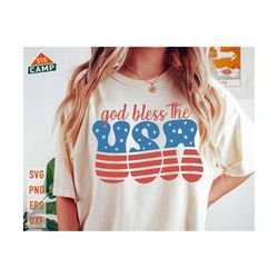 god bless the usa svg, fourth of july svg, 4th of july svg, memorial day svg, patriotic svg, independence day svg, 4th of july shirt