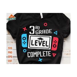 3rd grade level complete svg, 3rd grade svg, end of school svg, third grade svg, last day of school svg, graduation video game svg