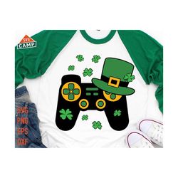 st patrick day video game svg, shamrock gamer svg, kids st patricks svg, clover, st patricks games, boys st patricks shirt