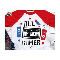 all american gamer svg, patriotic gamer svg, fourth of july svg, 4th of july svg, american video game svg, patriotic svg, kids 4th of july