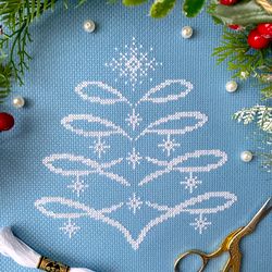 FROSTY CHRISTMAS TREE cross stitch pattern PDF by CrossStitchingForFun Instant Download