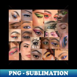 Eye Makeup Aesthetic Collage - Retro Png Sublimation Digital Download - Unlock Vibrant Sublimation Designs