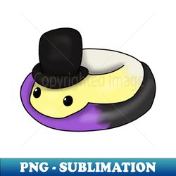 Nonbinary Snake in a top hat - Exclusive PNG Sublimation Download - Unleash Your Inner Rebellion