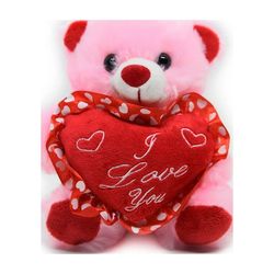Pink Valentine Gift Teddy Bear with "I Love You " Heart Stuffed Animal 6 Inch