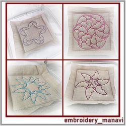 A set of quilt blocks 13 Machine Embroidery Designs - 6 Sizes