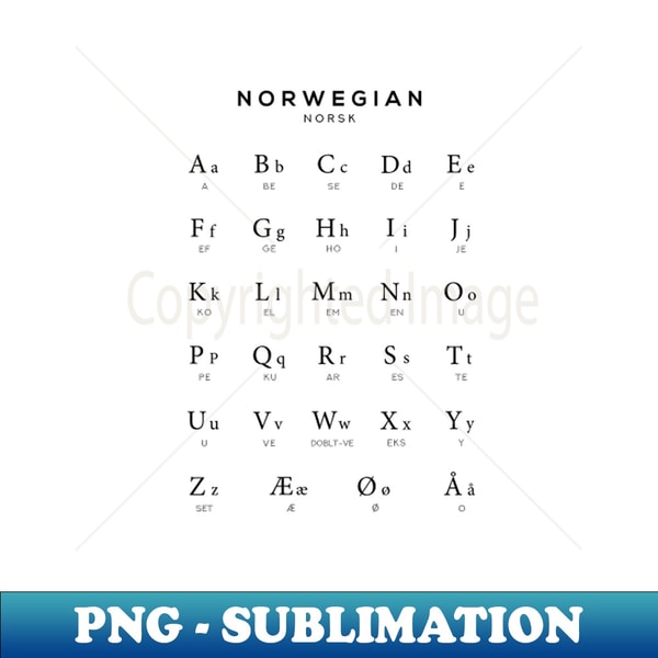 Norwegian Alphabet Chart Norway Language Chart White - Exclu | Inspire ...