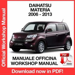 WORKSHOP MANUAL SERVICE REPAIR DAIHATSU MATERIA M400 (2006-2013) (EN)