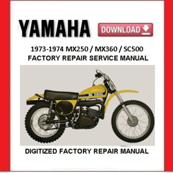 1974 YAMAHA MX250 MX360 SC500 Factory Service Repair Manual pdf Download