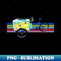 Ice Cream Bike Vendor Vintage Ice Cream Bicycle - Professional Sublimation Digital Download - Bold & Eye-catching