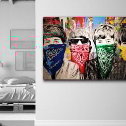 banksy air pollution canvas painting,banksy the boy who eats snow wall art,banksy street art print,banksy graffiti canva