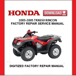 2004 HONDA TRX650 RINCON Factory Service Repair Manual pdf Download