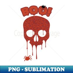 creepy halloween evil skull and spiders - scary halloween - modern sublimation png file - unleash your inner rebellion