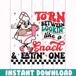 funny torn between looking like a snack svg cricut file