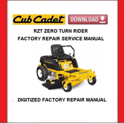 Cub Cadet RZT ZERO TURN Rider Service Repair Manual pdf Download