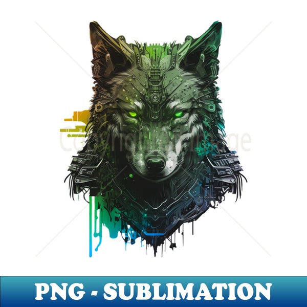 Techwolf Vector Cyborg Tech - Wolf - High-Resolution PNG Sublimation File - | Inspire ...
