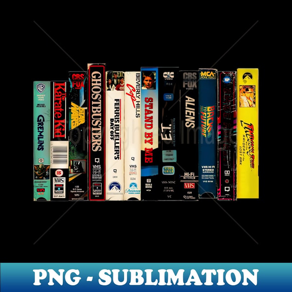 Retro 80s Movies VHS - Exclusive PNG Sublimation Download - | Inspire ...