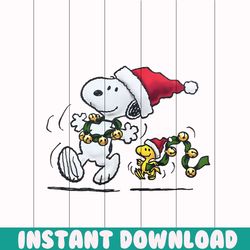 santa snoopy christmas cartoon dog png download
