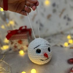 Crochet snowball, Christmas decoration
