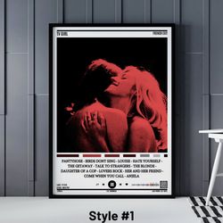 tv girl poster, 2 different tv girl posters, french exit poster, tv girl print, tv girl decor, tv girl wall art, tv girl