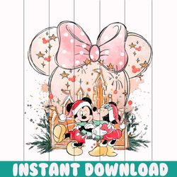 vintage mickey minnie christmas castle png download
