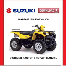 SUZUKI LT-A500F VINSON 2001-2007 Factory Service Repair Manual pdf Download