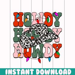 howdy christmas retro western cowboy svg cricut files