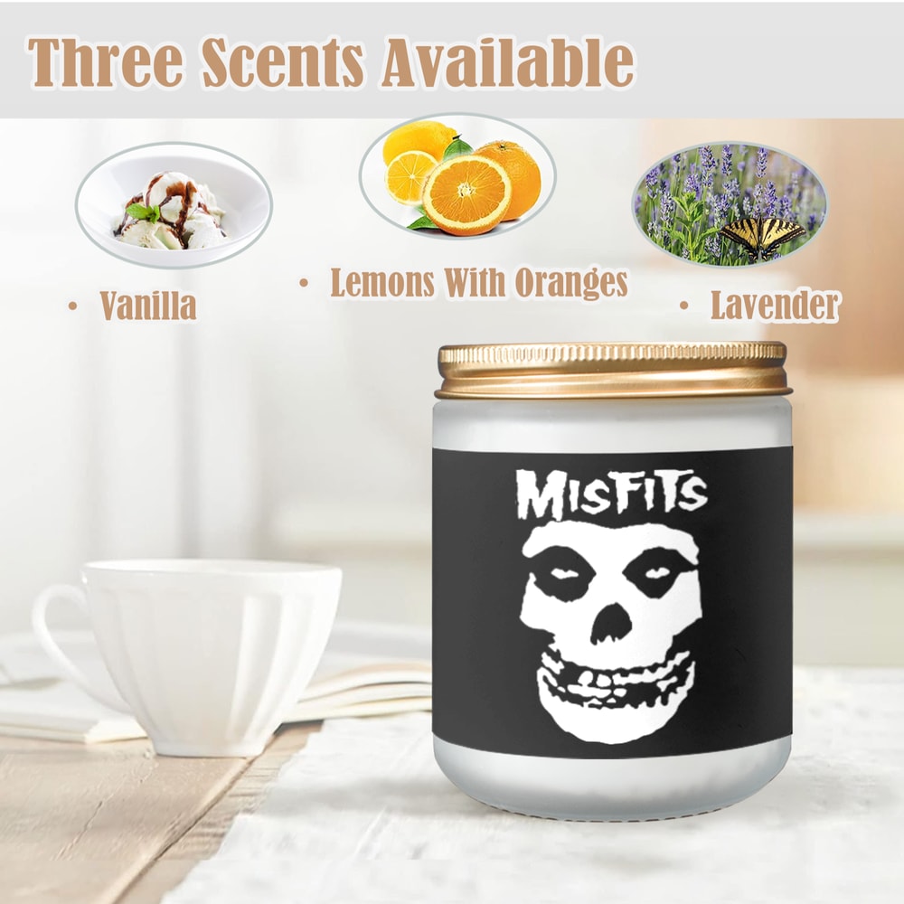 Misfits Candle, Soy Wax, Scented, Frosted Glass Candle Cup - Large Size.png