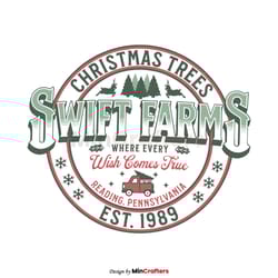 swift farm christmas tree est 1989 svg digital cricut file