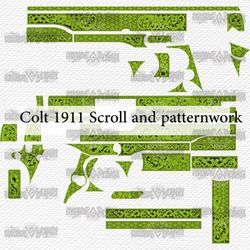 Colt 1911 Scroll and Pattern work c-004